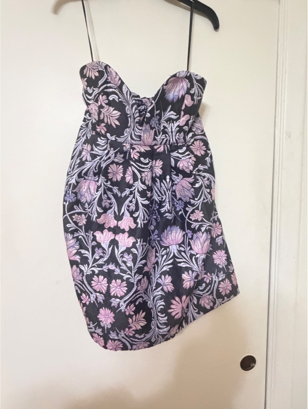 Floral Free People Print Strapless Mini Dress with Bow Detail